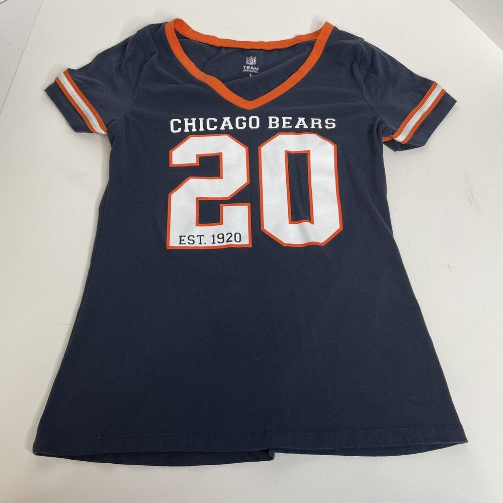Chicago Bears Womens T-Shirt, Large, Dark Blue, #20 V Neck, NFL Apparel - Picture 5 of 7